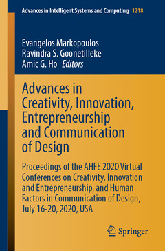 Couverture de l’ouvrage Advances in Creativity, Innovation, Entrepreneurship and Communication of Design