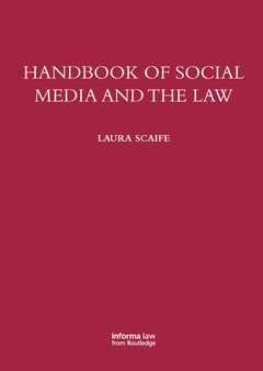 Couverture de l’ouvrage Handbook of Social Media and the Law