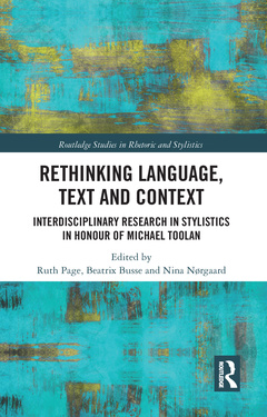 Couverture de l’ouvrage Rethinking Language, Text and Context