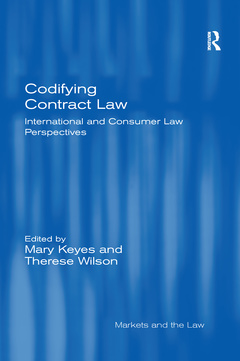 Couverture de l’ouvrage Codifying Contract Law