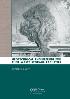 Couverture de l’ouvrage Geotechnical Engineering for Mine Waste Storage Facilities