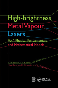 Couverture de l’ouvrage High-brightness Metal Vapour Lasers