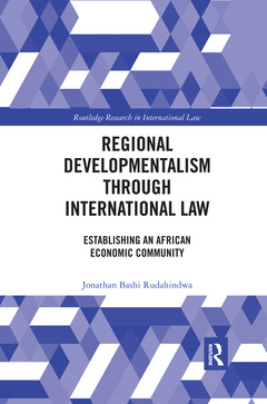Couverture de l’ouvrage Regional Developmentalism through Law
