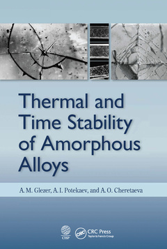 Couverture de l’ouvrage Thermal and Time Stability of Amorphous Alloys