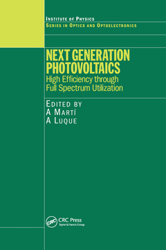 Couverture de l’ouvrage Next Generation Photovoltaics