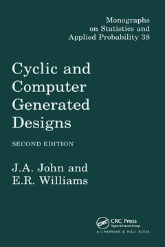 Couverture de l’ouvrage Cyclic and Computer Generated Designs
