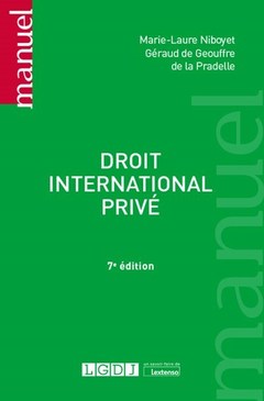 Cover of the book Droit international privé