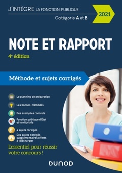 Cover of the book Note et Rapport - Méthode et Sujets corrigés - Catégories A et B - 2021