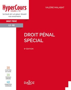 Cover of the book Droit pénal spécial 9ed