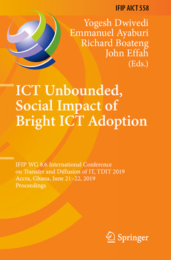 Cover of the book ICT Unbounded, Social Impact of Bright ICT Adoption