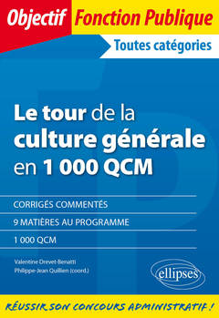 Couverture de l’ouvrage Le tour de la culture générale en 1000 QCM
