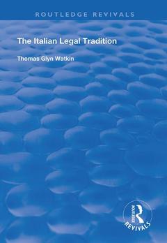 Couverture de l’ouvrage The Italian Legal Tradition