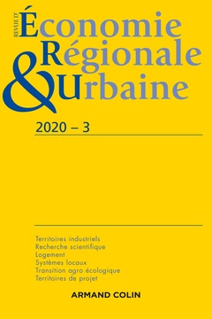 Couverture de l’ouvrage Revue d'économie régionale et urbaine n°3/2020 - varia