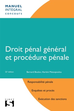 Cover of the book Droit pénal général et procédure pénale 22ed