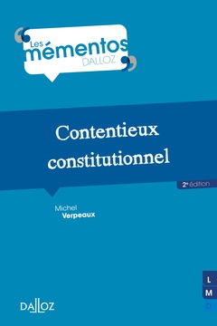 Couverture de l’ouvrage Contentieux constitutionnel. 2e éd.