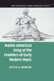 Couverture de l’ouvrage Native American Song at the Frontiers of Early Modern Music
