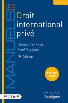 Couverture de l’ouvrage Droit international privé
