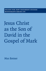 Couverture de l’ouvrage Jesus Christ as the Son of David in the Gospel of Mark