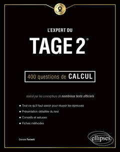Couverture de l’ouvrage L'Expert du Tage 2® - 400 questions de calcul