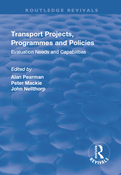 Couverture de l’ouvrage Transport Projects, Programmes and Policies