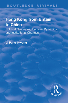 Couverture de l’ouvrage Hong Kong from Britain to China