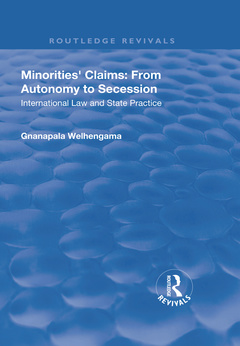 Couverture de l’ouvrage Minorities' Claims: From Autonomy to Secession