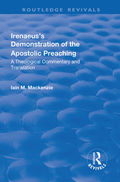 Couverture de l’ouvrage Irenaeus's Demonstration of the Apostolic Preaching