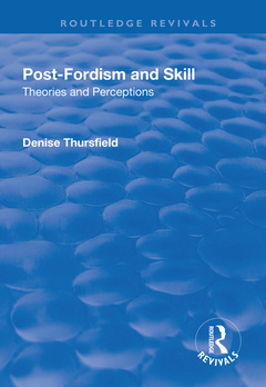 Couverture de l’ouvrage Post-Fordism and Skill