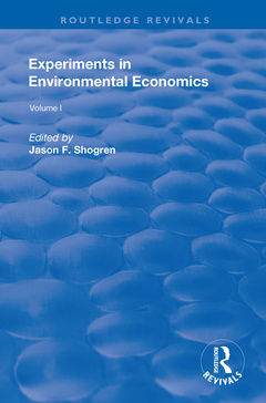 Couverture de l’ouvrage Experiments in Environmental Economics