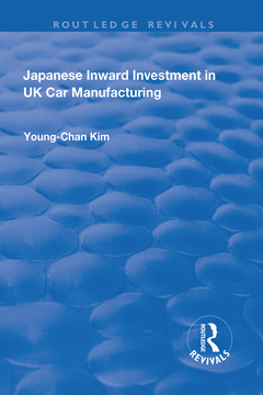 Couverture de l’ouvrage Japanese Inward Investment in UK Car Manufacturing