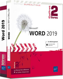 Couverture de l’ouvrage Word (versions 2019 et Office 365) - Coffret de 2 livres : Le Manuel de référence + le Cahier d'exer