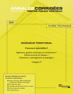 Couverture de l’ouvrage Ingénieur territorial I 2021