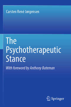 Couverture de l’ouvrage The Psychotherapeutic Stance