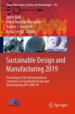 Couverture de l’ouvrage Sustainable Design and Manufacturing 2019