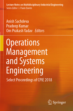 Cover of the book Operations Management and Systems Engineering