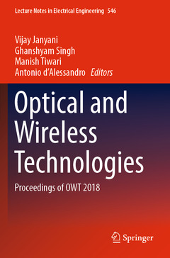 Couverture de l’ouvrage Optical and Wireless Technologies