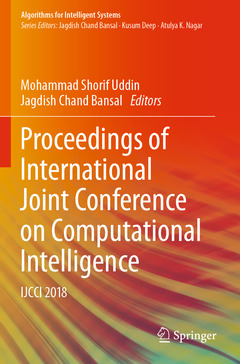 Couverture de l’ouvrage Proceedings of International Joint Conference on Computational Intelligence