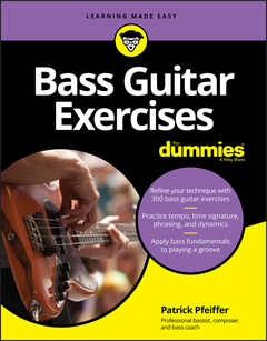 Couverture de l’ouvrage Bass Guitar Exercises For Dummies