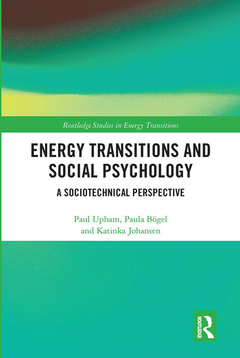 Couverture de l’ouvrage Energy Transitions and Social Psychology