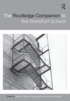 Couverture de l’ouvrage The Routledge Companion to the Frankfurt School