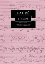 Couverture de l’ouvrage Fauré Studies