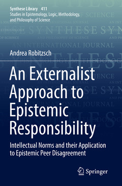 Couverture de l’ouvrage An Externalist Approach to Epistemic Responsibility