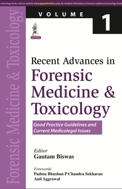 Cover of the book Recent Advances in Forensic Medicine and Toxicology Volume 1