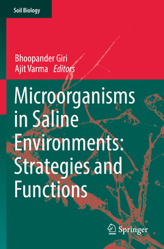 Couverture de l’ouvrage Microorganisms in Saline Environments: Strategies and Functions