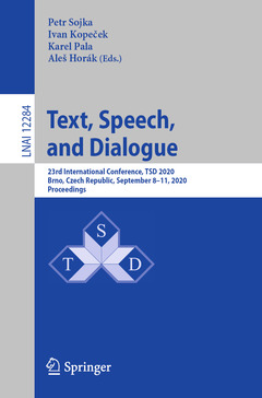Couverture de l’ouvrage Text, Speech, and Dialogue