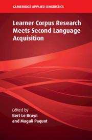 Couverture de l’ouvrage Learner Corpus Research Meets Second Language Acquisition