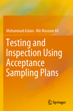 Couverture de l’ouvrage Testing and Inspection Using Acceptance Sampling Plans
