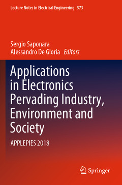 Couverture de l’ouvrage Applications in Electronics Pervading Industry, Environment and Society