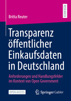 Cover of the book Transparenz öffentlicher Einkaufsdaten in Deutschland