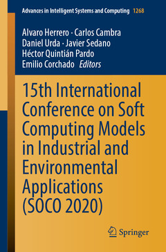Couverture de l’ouvrage 15th International Conference on Soft Computing Models in Industrial and Environmental Applications (SOCO 2020)